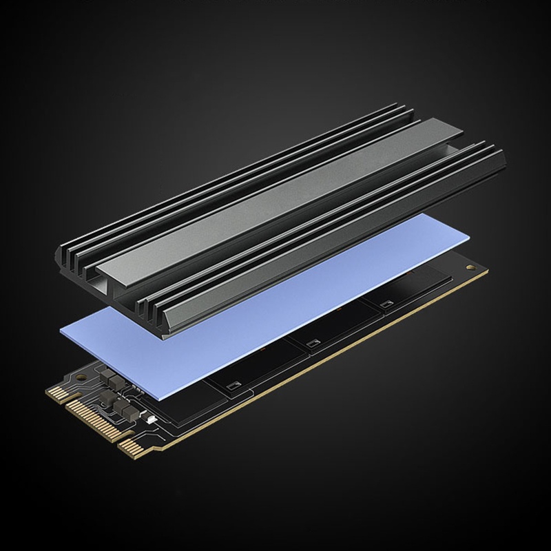 Doublebuy 適用於 M2 SSD 2280 散熱器,帶矽膠散熱墊,適用於 M2 NVMe SSD 2280 尺寸