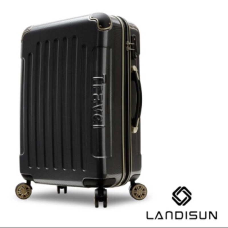 全新 黑色28吋 Landisun極速炫焰PC鏡面碳纖維質感紋行李箱