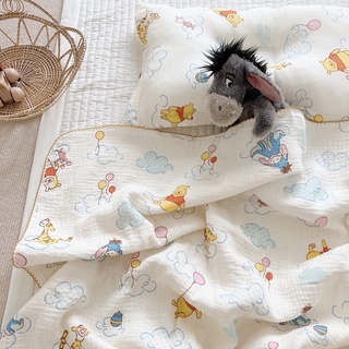 💫韓國紗布棉-嬰幼兒👶🏻小熊維尼枕頭、棉被
