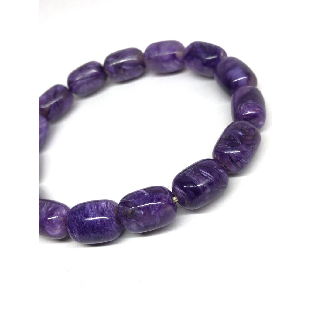 天然紫龍晶 桶型手珠