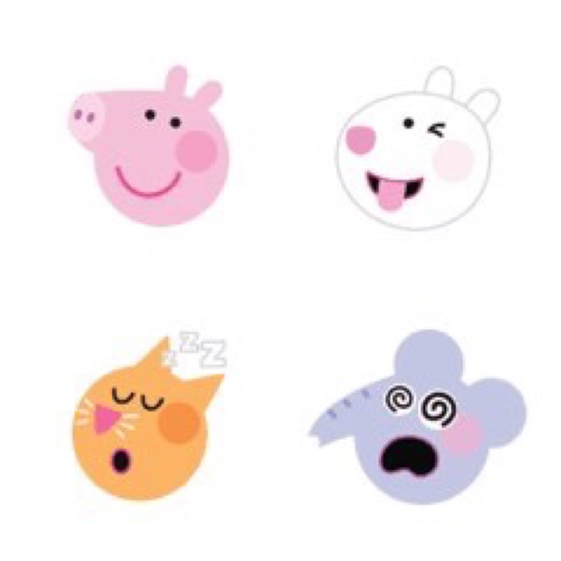 Line日本 表情貼peppa Pig Emoji 佩佩豬 蝦皮購物