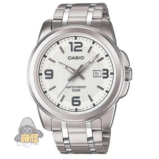 【CASIO】台灣卡西歐公司貨 專業時尚紳士腕錶 50米防水-白面(MTP-1314D-7A)