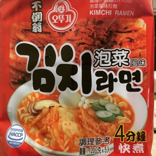不倒翁泡菜風味拉麵五包入