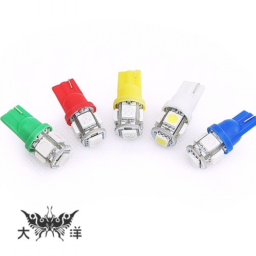 T10 5050 5燈 9燈 LED 5色 (2PCS/卡) 0676 0677 大洋國際電子