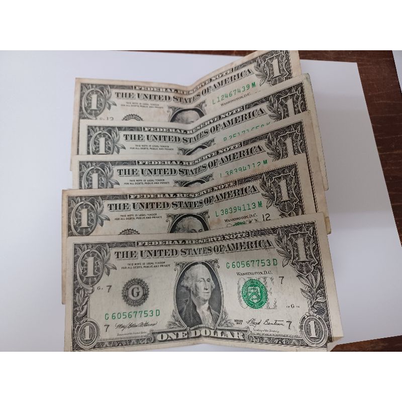 美金1元 舊鈔 真鈔 收藏 1993年