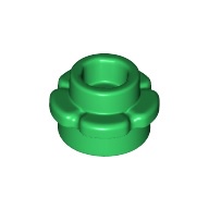 磚家 LEGO 樂高 綠色 1x1 Plate Round 薄板 圓形 花 附花型邊緣 花瓣 花朵 小花 24866