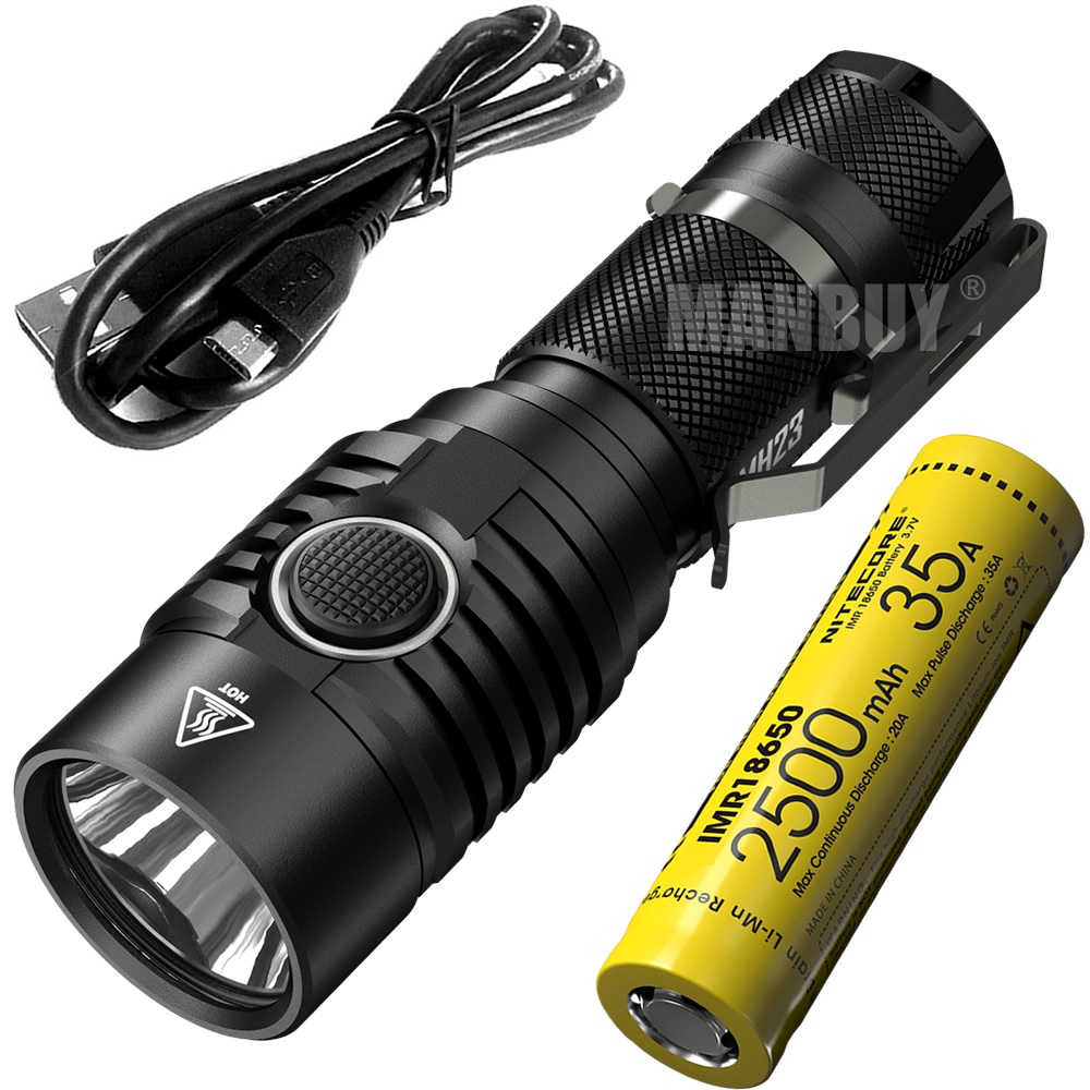 Nitecore MH23 1800 流明 USB 充電防水 LED 手電筒口袋搜索燈