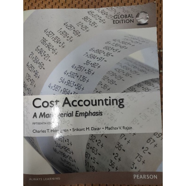 cost accounting a managerial emphasis