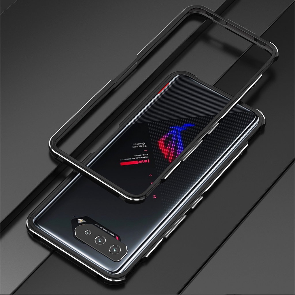 Asus華碩rog5 ROG Phone 5/5 Pro/ROG5 Ultimate金屬邊框手機殼防摔防撞帶鏡頭圈保護套