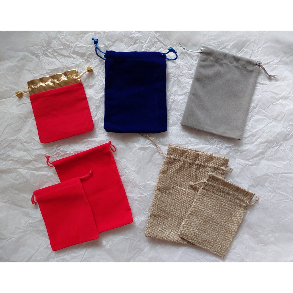 紅色絨布袋、麻布袋、首飾袋、珠寶袋、抽繩束口袋、抽繩袋、锦囊袋、福袋、布袋、收納袋、飾品收納袋、紅布袋、寶物袋