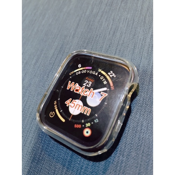 Apple watch7代保護殼 iwatch 7代透明半包保護套 蘋果手錶矽膠橡膠保護套 45mm 蝦皮店到店