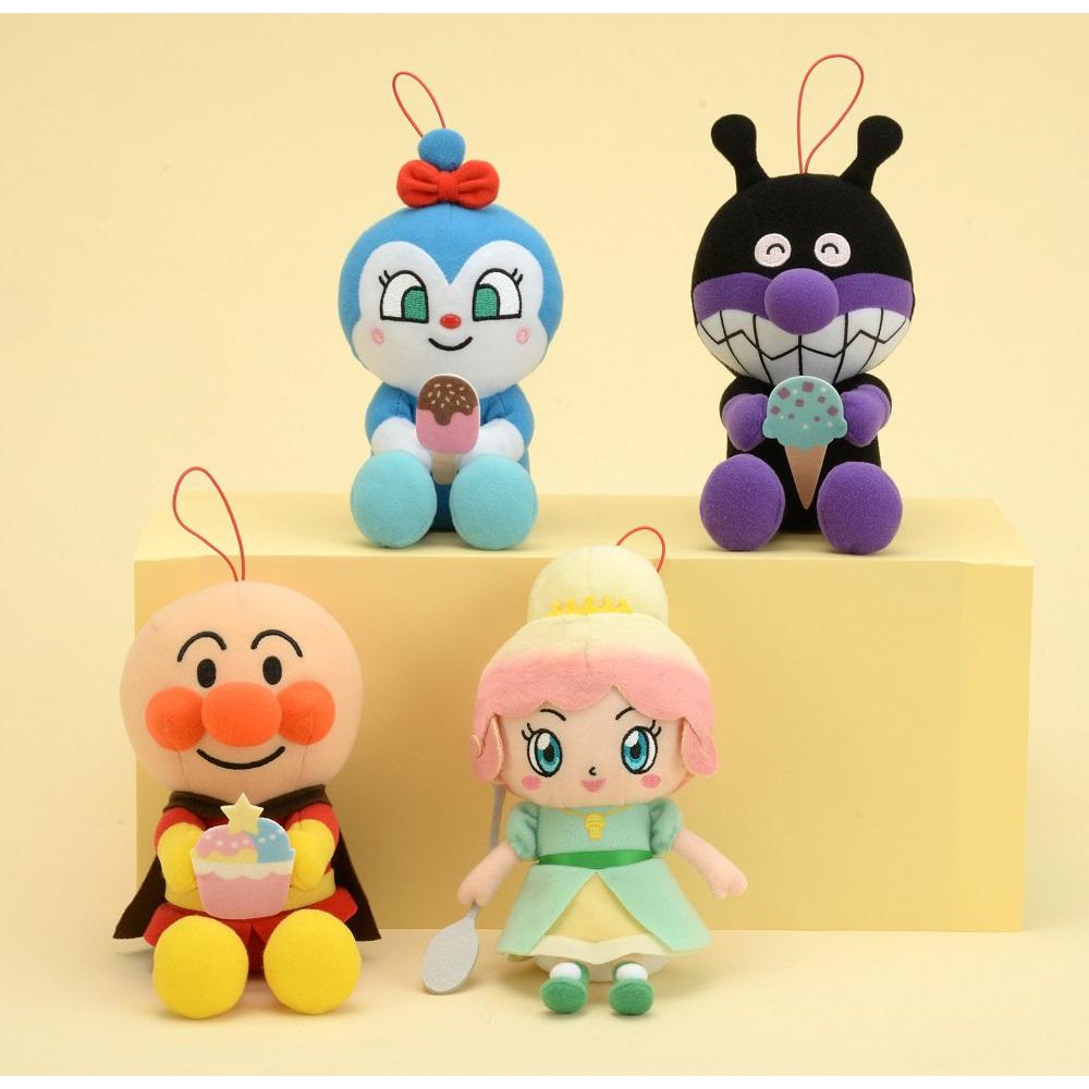 『現貨』日本 正版 麵包超人 細菌人 冰淇淋 王國的 香草公主 蛋糕 玩偶 吊飾 娃娃 擺飾 非賣品