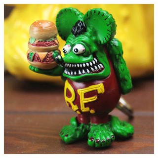 (I LOVE樂多)RAT FINK RF老鼠芬克手拿漢堡鑰匙圈(公仔非常細緻喔) [RKF024RF]