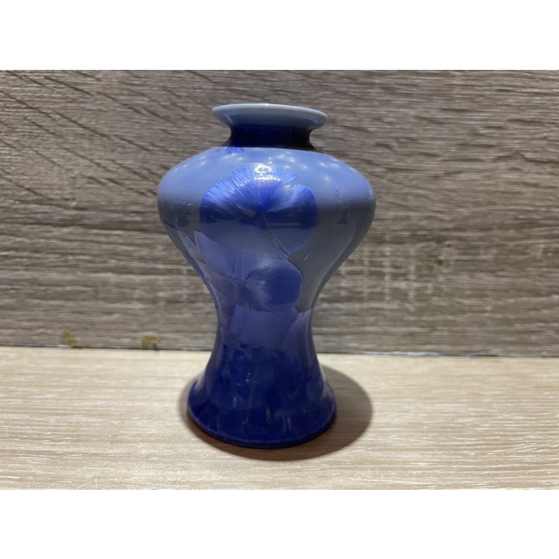 結晶釉小花瓶 藍色結晶釉花瓶 結晶釉小花瓶 早期結晶釉小花瓶擺件 藍色結晶釉花瓶 花瓶 （1只價）