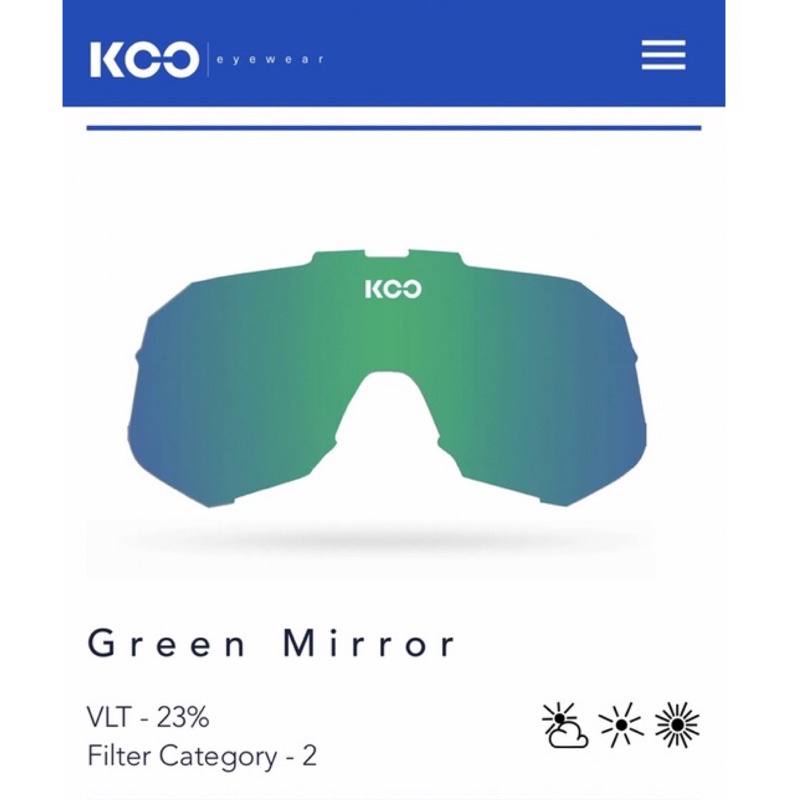 湯姆貓 KOO Demos Sunglasses Green Mirror Replacement Lenses