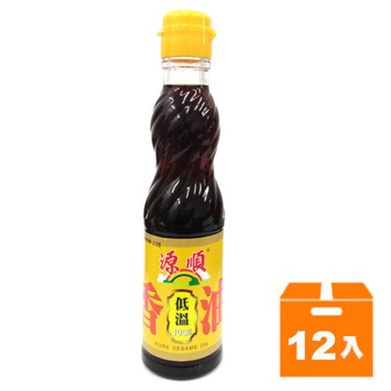 源順 低溫100%香油(黑) 200ml (12入)/箱【康鄰超市】