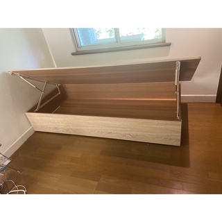 ☆德一傢俱☆訂製無框~單人加大3.5尺後掀/側掀床 六分木心板 附安全裝置 8色可選 掀床