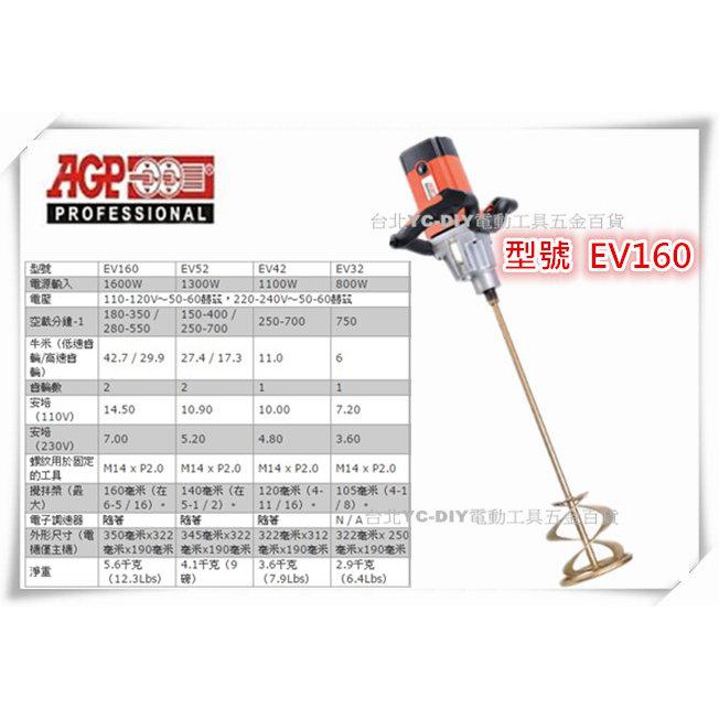 【台北益昌】台製品牌 AGP EV160 可調速 鑽地機 鑽孔機 水泥 攪拌機 攪拌器 打泥機 打泥器
