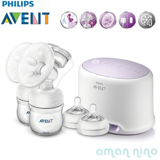 新安怡 Avent 親乳感|輕乳感 PP標準型雙邊電動吸乳器|集乳器 【臺灣總代理公司貨】【愛兒悅婦幼生活館】