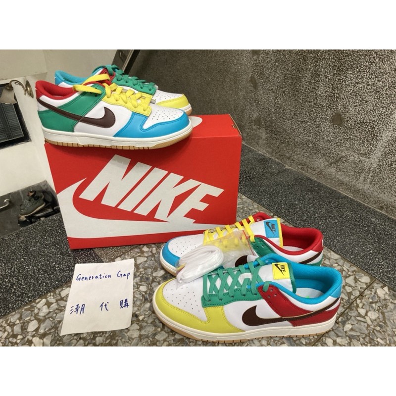 Nike Dunk Low GS Free 99 彩色 拼接 CZ2496100 5Y(23.5cm) 全新台灣公司貨