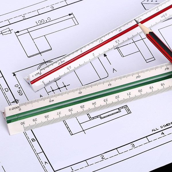 比例尺 15公分 30公分三棱比例尺三角尺 室內設計繪圖尺工程尺製圖尺 測量用具 贈品禮品 5526 5525