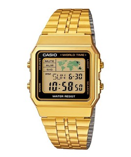 CASIO卡西歐歷久不衰熱銷刻的方型錶殼典復古潮流金電子錶(A500WGA-1)(DB-360 G -9 A)