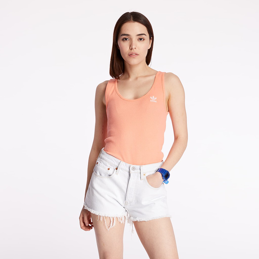 愛迪達 ADIDAS TANK TOP 女款 運動 背心 慢跑 訓練 棉質 透氣 舒適 粉橘色 FM2555