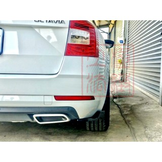 2018 skoda octavia combi 實裝 兩件式後下巴定風翼 後定風翼