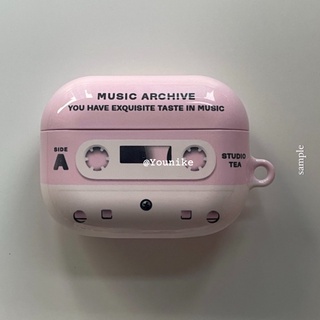ins少女粉色音樂耳機適用airpods1/2無線藍牙保護套airpods pro3硬殼