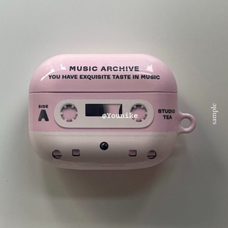 ins少女粉色音樂耳機適用airpods1/2無線藍芽保護套airpods pro3硬殼