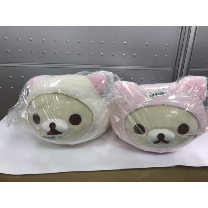 Toreba 日本空運 正版景品 korilakkuma rilakkuma 拉拉熊 小白熊 扮裝貓咪 玩偶 白色 粉色