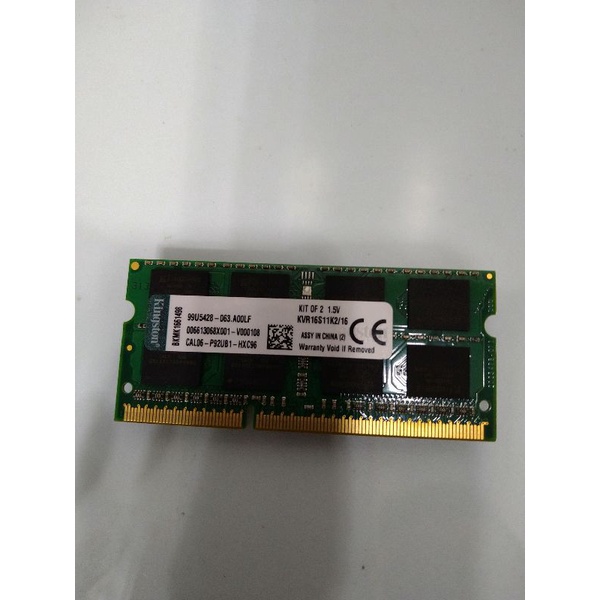 金士頓 ddr3 筆電記憶體 1600 8g 二手