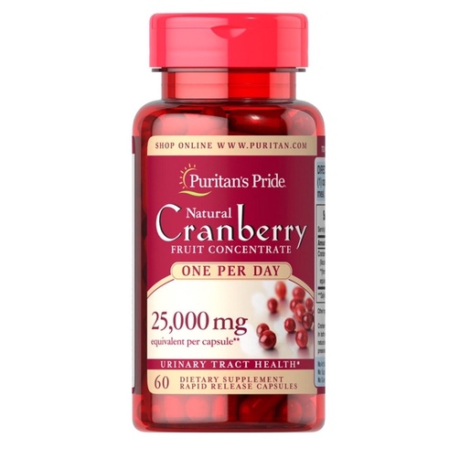 現貨/Puritan's Pride普麗普萊 蔓越莓 25000mg Cranberry 120顆/美國自用食品代購