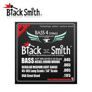 BlackSmith ANW-45105-4-34 奈米碳纖維AOT薄包膜 電貝斯套弦【敦煌樂器】