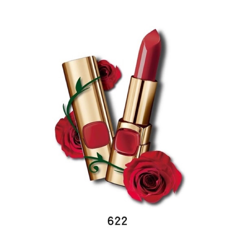 L'OREAL巴黎萊雅純色訂製唇膏622 經典紅玫瑰