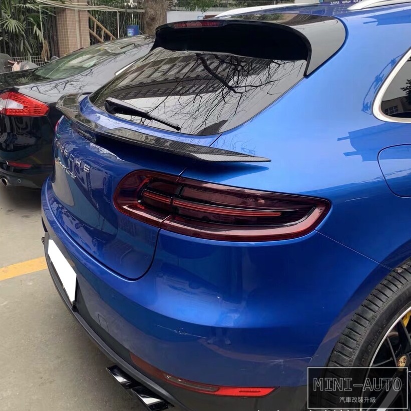 MINI-AUTO☑️ Porsche Macan H款 碳纖維小戰鬥尾翼 改裝 簡易黏貼固定 2015＋ 副廠 保時捷