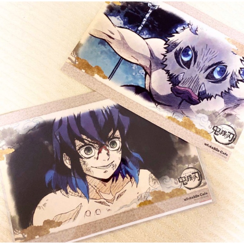 現貨 鬼滅之刃 Ufotable Cafe 餐墊 餐紙 繪卷 豬豬嘴平伊之助 蝦皮購物