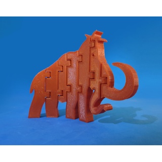 可愛的搖擺 猛獁象 象 3D 客製 療癒 擺飾 可動 動物 小物 模型 禮物 可等比例縮放 臺灣製造 臺灣出貨