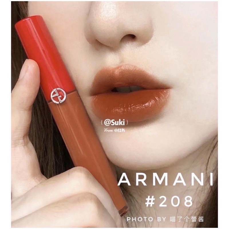 Giorgio Armani 奢華絲絨訂製唇萃 紅管 #208