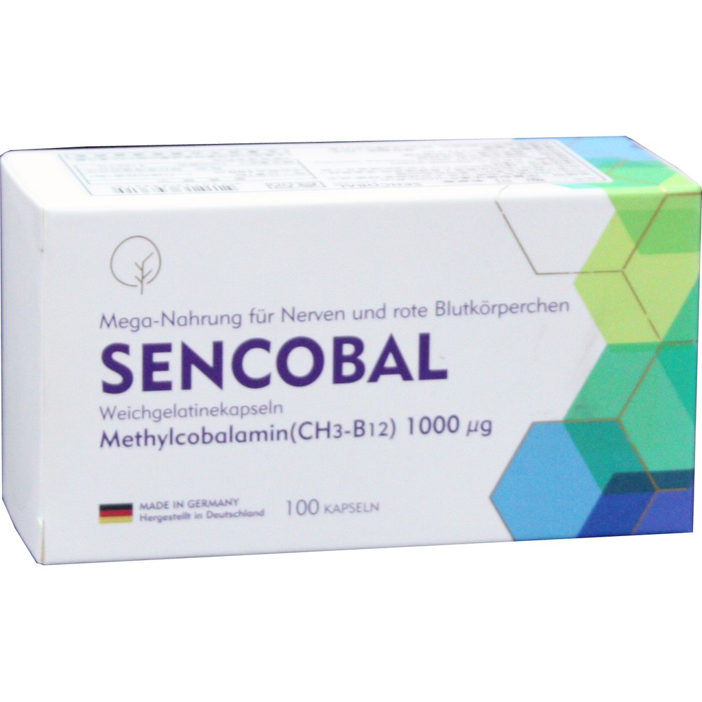 德國進口 SENCOBAL聖可軟膠囊甲基型維生素B12(CH3-B12)+大豆卵磷脂100粒一盒 ※100%公司正貨