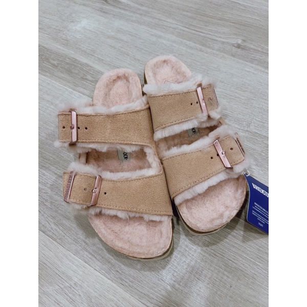 Birkenstock 羊毛拖鞋 Light rose淺玫瑰色 EU39