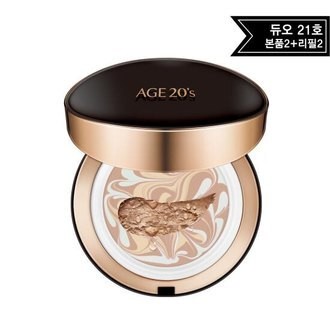韓國age20 S 爆水氣墊粉餅 一盒二蕊 黑色遮瑕no 13 21 23 蝦皮購物