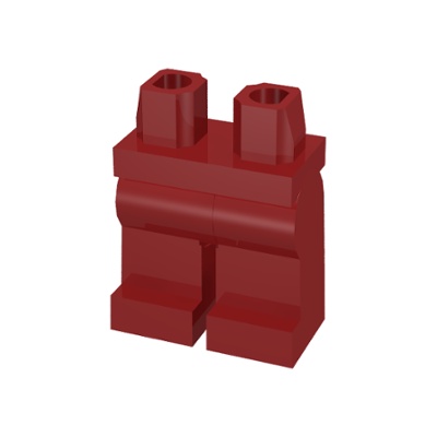 【小荳樂高】LEGO 第22代人偶包 2號 深紅色 素面 腳/下半身 970c00 (71032)