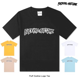 LESSTAIWAN ▼ Fucking Awesome Puff Outline Logo Tee