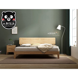 【大熊傢俱】MT901 北歐床架 簡約 實木床 五尺 鄉村風床架 現代 雙人床 日式床 設計款 另售 床頭櫃 化妝台