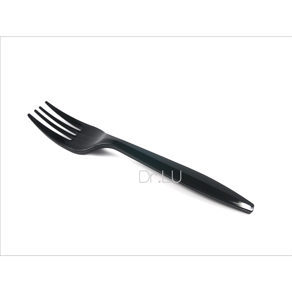 🌏台灣製造🌏 PP 黑色塑膠叉子 環保餐具 免洗餐具 西餐叉 塑膠叉