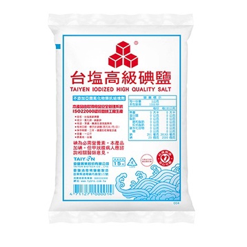 【台鹽】高級碘鹽1kg 食鹽 精鹽 碘鹽 #超商取貨一單上限4包