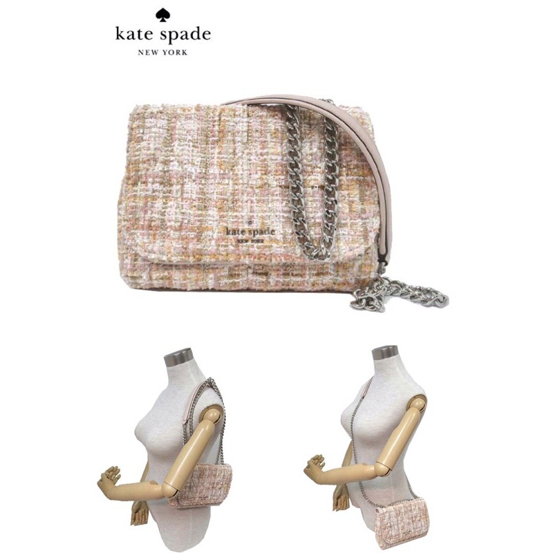 [現貨][全新] Kate Spade KS 小香風 毛呢包 鏈條包 小號 可斜背肩背