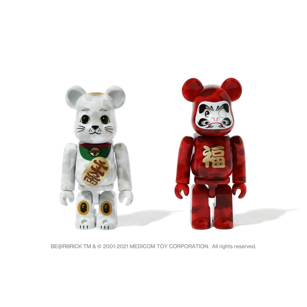 【現貨】Eason日潮代購**BE@RBRICK BAPE 招財貓MANEKINEKO &amp; 達摩DARUMA