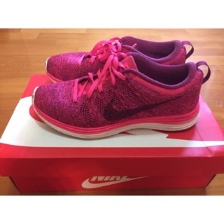 Nike flyknit lunar1 桃紅女